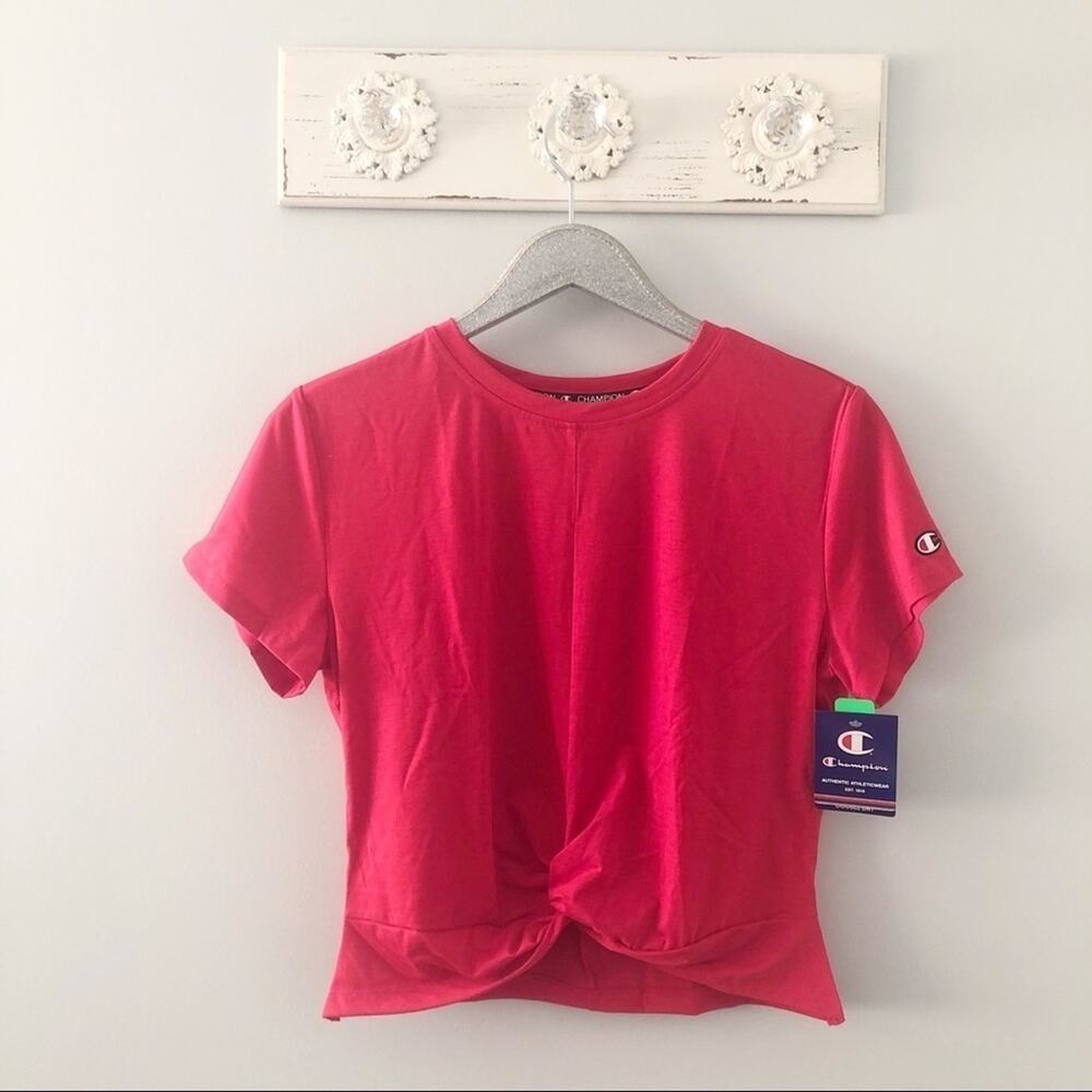 Champion Red Persuasion Sport Twist Front Tee Shirt NEW